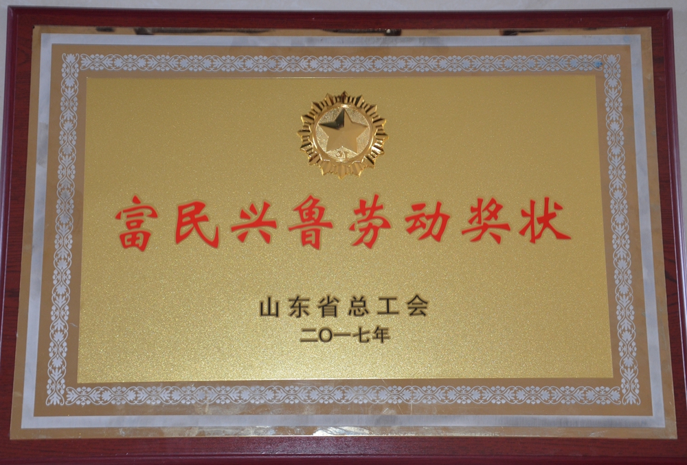濟(jì)寧四和供熱有限公司榮獲富民興魯勞動(dòng)獎(jiǎng)狀